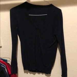 J Crew Navy Vneck Lightweight Sweater, Sz M